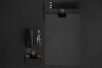 Black branding mockup