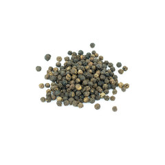 Black pepper,thai pepper on a white background