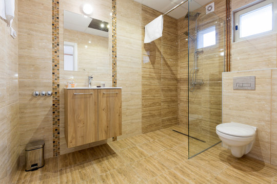 Interior of a hotel bathroom