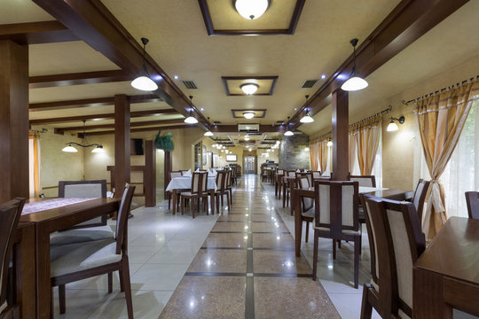 Interior of a hotel restaurant