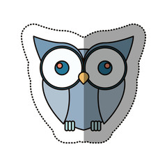 Owl cartoon icon. Bird animal and nature theme. Isolated design. Vector illustration