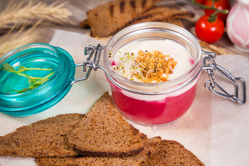 Pate with beetroot