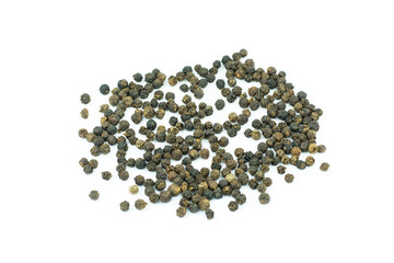 Black pepper,thai pepper on a white background