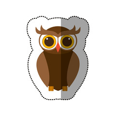 Owl cartoon icon. Bird animal and nature theme. Isolated design. Vector illustration
