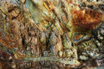 Detail of rocks on Playa del Silencio beach