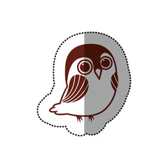 Owl cartoon icon. Bird animal and nature theme. Isolated design. Vector illustration