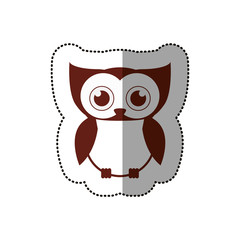 Owl cartoon icon. Bird animal and nature theme. Isolated design. Vector illustration