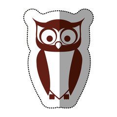 Owl cartoon icon. Bird animal and nature theme. Isolated design. Vector illustration