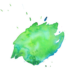 Colorful abstract watercolor texture with splashes and spatters. Modern creative watercolor background for trendy design.