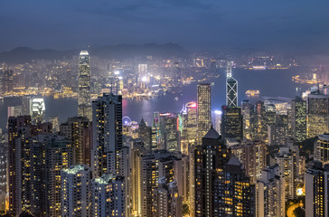 Fototapeta na wymiar Victoria harbor : Hong Kong