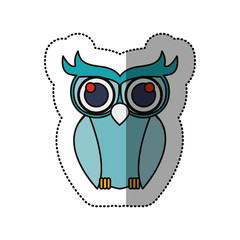 Owl cartoon icon. Bird animal and nature theme. Isolated design. Vector illustration