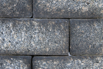 Texture of the large block stones wall