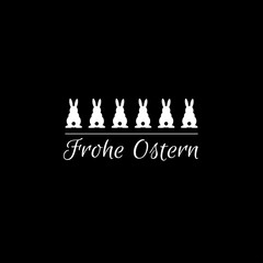 Osterhasen - Frohe Ostern - Vektor Grafik