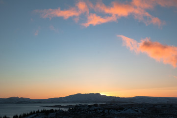 Obraz premium Dawn landscapes in Iceland