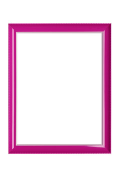 Pink Photo Frame Isolated On White Background