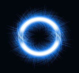 Abstract glowing color ring on background chetrnom