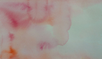 Pink watercolor texture background, Hand painted on paper