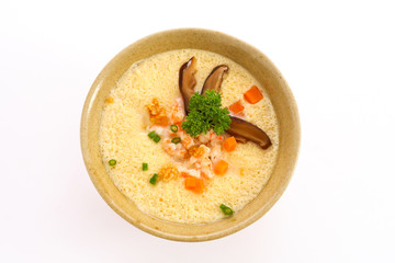 Steamed Egg with shrimp.