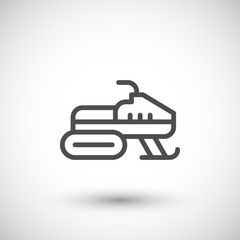 Fototapeta premium Snowmobile line icon