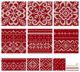 Set of Norwegian Star knitting patterns