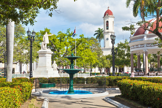 Jose Marti Park, the main square in Trinidad, Cuba