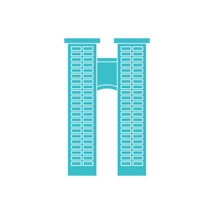 Office building isolated. city architecture sign. Business struc