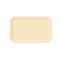 Tray isolated. salver empty on white background