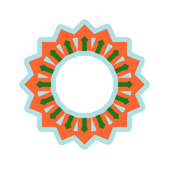 Halal template for Islamic pattern. Logo for properly cooked foo