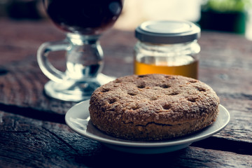 oatmeal cookie on the  plate