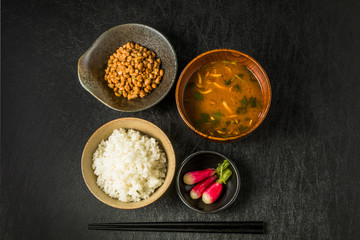 藁入り納豆　Natto Japanese foods