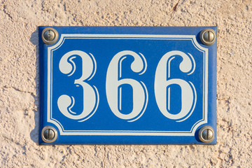 House Number Three Hundred Sixty Six - 366