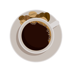 Coffee cup icon. Drink breakfast and beverage theme. Isolated design. Vector illustration