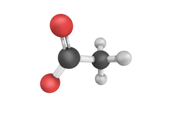 3d structure of Acetate, a salt formed by the combination of ace