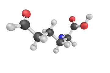 3d structure of Allysine, a derivative of lysine, used in the pr