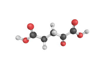 3d structure of Alpha-Ketoglutaric acid, one of two ketone deriv