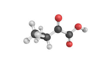 3d structure of Alpha-Ketoisovaleric acid, a metabolite of valin