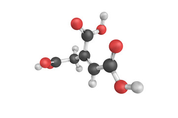 3d structure of cis-Aconitic acid, an isomer of Acontic acid. Th