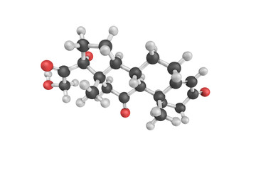 3d structure of Cortisone, a pregnane (21-carbon) steroid hormon