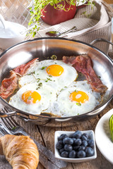 Frühstück Tisch Spiegelei 