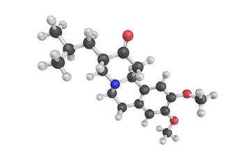 3d structure of Dutetrabenazine, deuterated Tetrabenazine which