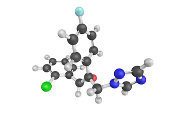 3d structure of Epoxiconazole, a fungicide active ingredient fro