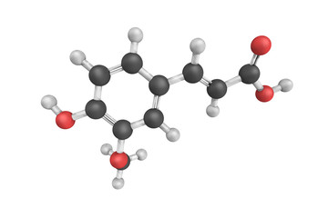 3d structure of Ferulic acid, a hydroxycinnamic acid and a type