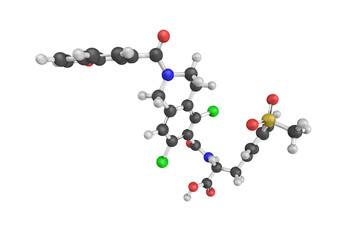 3d structure of Lifitegrast, a drug for the treatment of keratoc