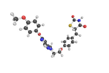 3d structure of Lobeglitazone, an antidiabetic drug in the thiaz