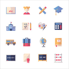 Education Icons Set 1- Flat Series
