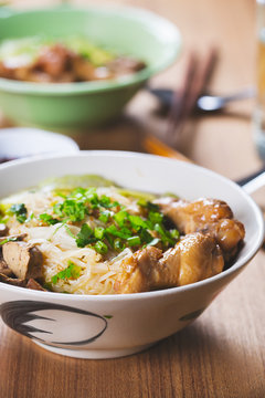 stewed chicken noodle ,thai food