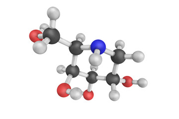 3d structure of Migalastat (INN/USAN), or 1-deoxygalactonojirimy