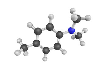 3d structure of N,n-dimethyl-p-toluidine, a clear colorless liqu