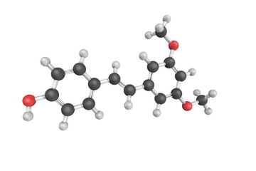 3d structure of Pterostilbene is a stilbenoid chemically related
