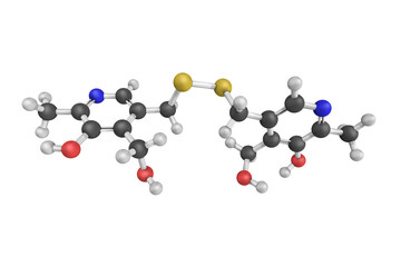 3d structure of Pyritinol, also called pyridoxine disulfide or p
